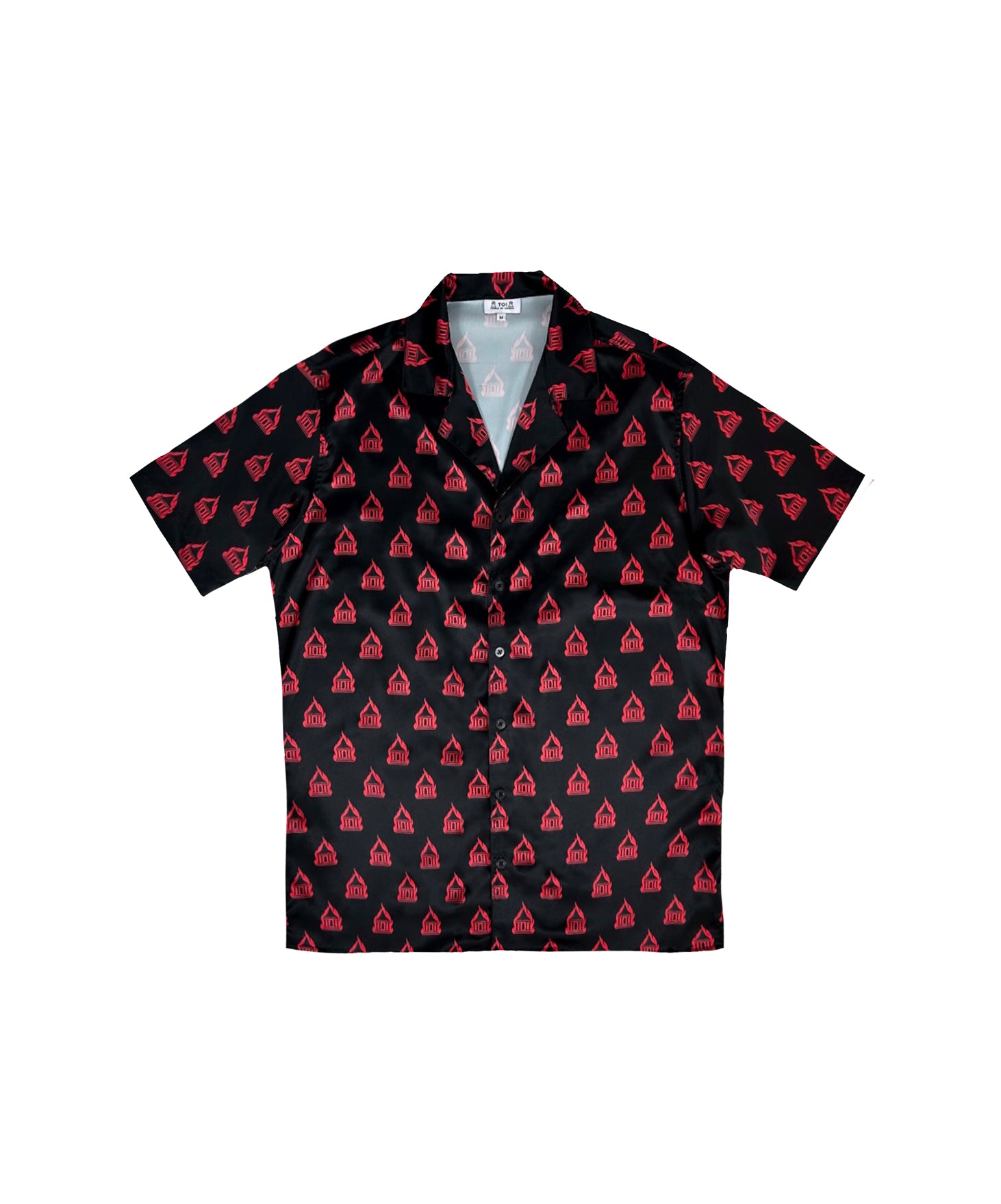 The burning temples camp collar shirt
