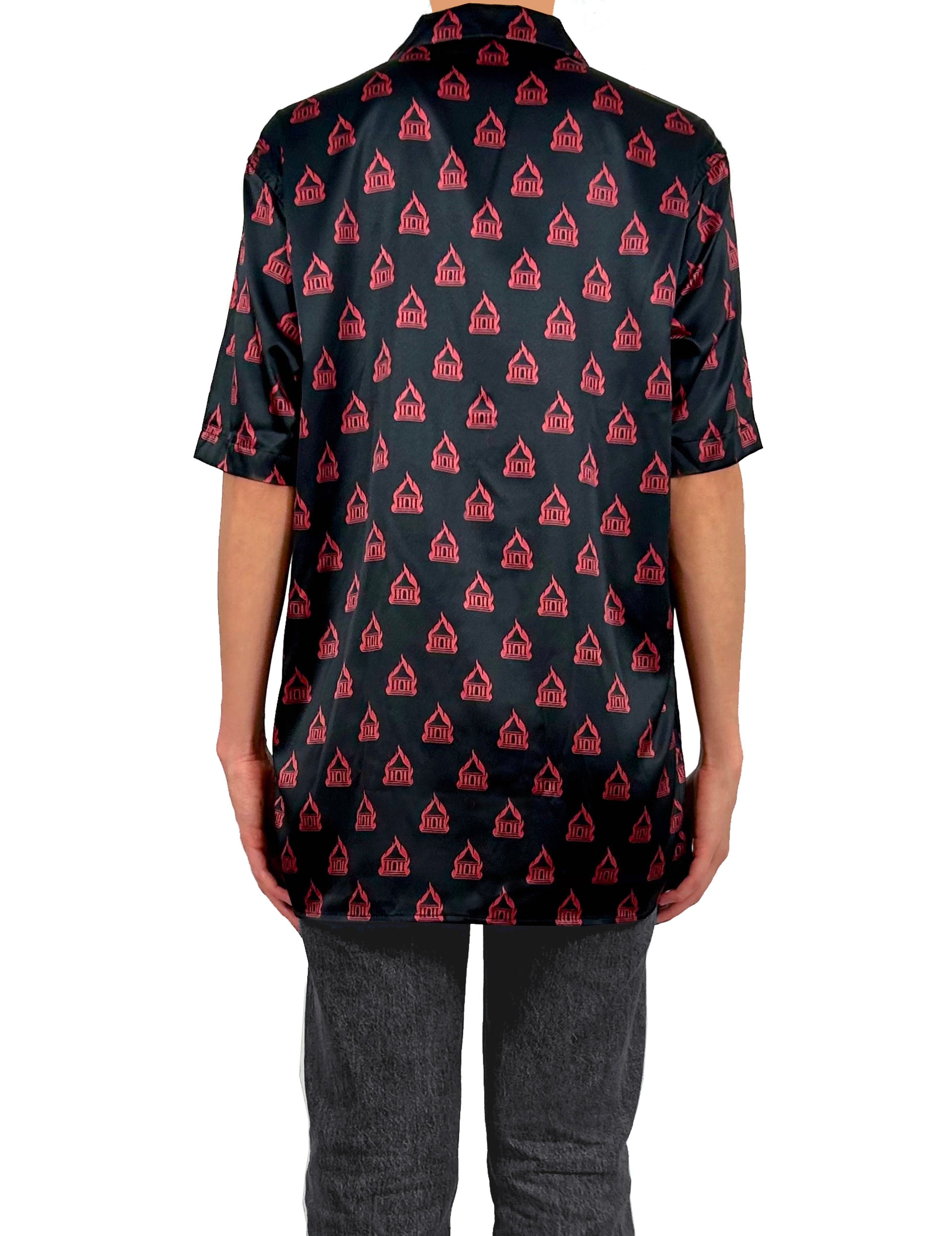 The burning temples camp collar shirt