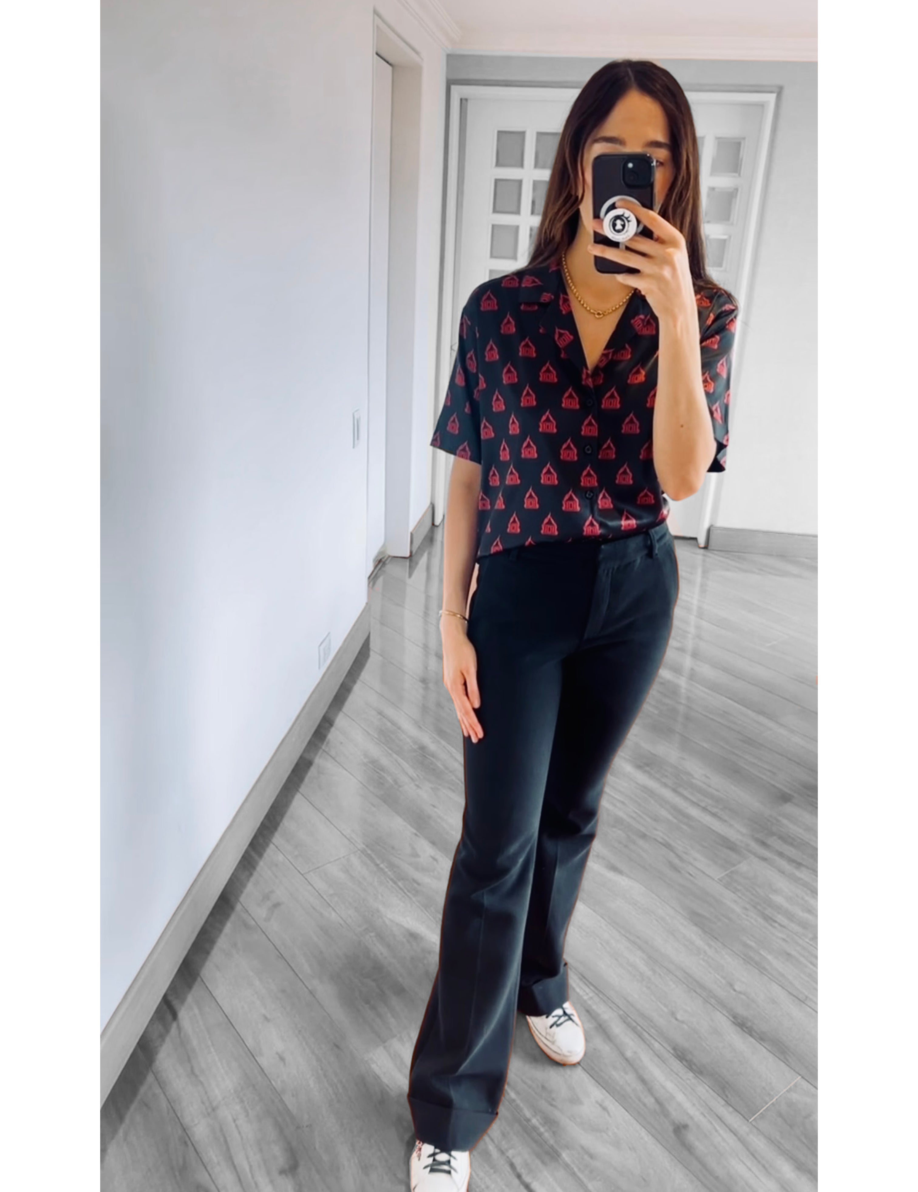The burning temples camp collar shirt