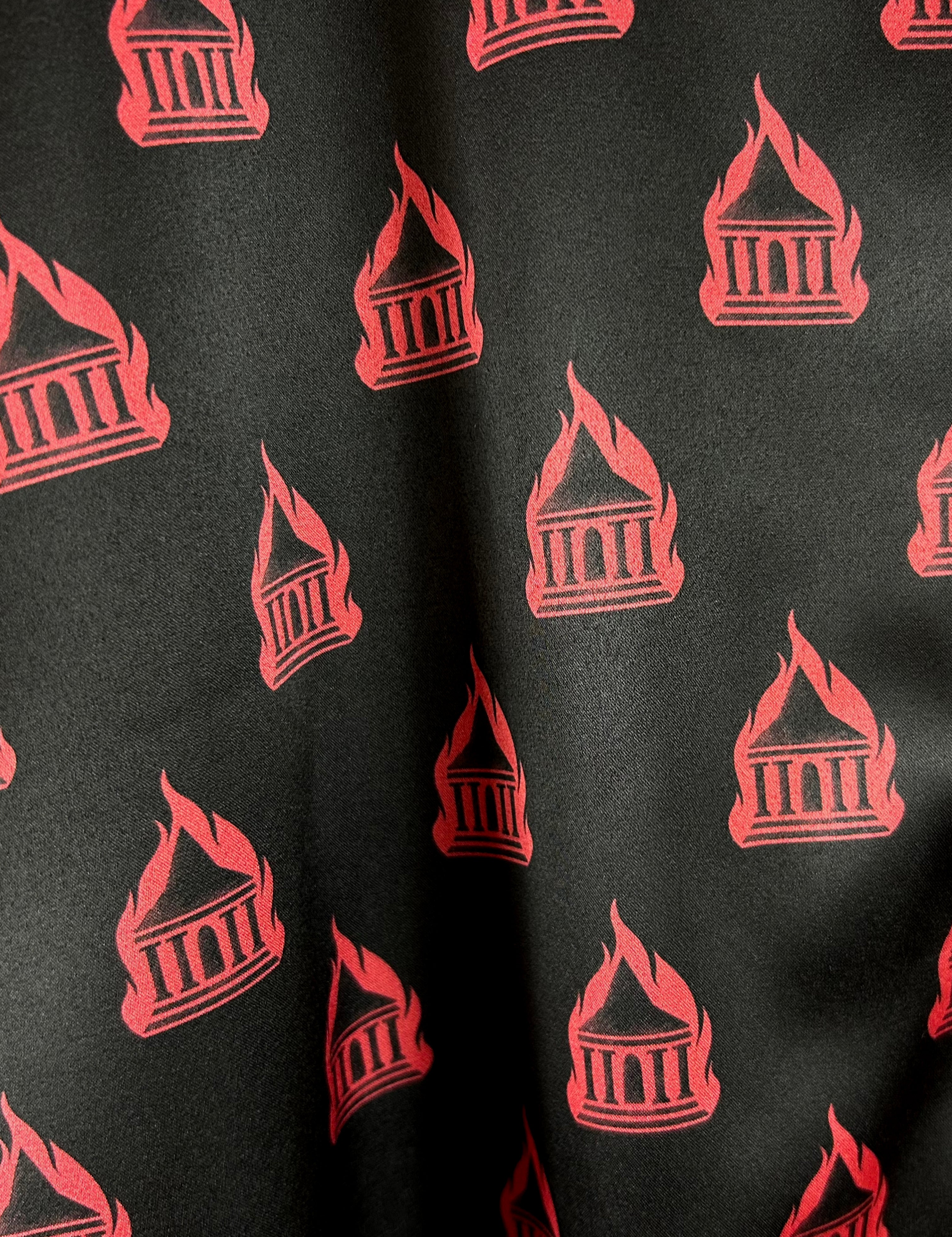 The burning temples camp collar shirt
