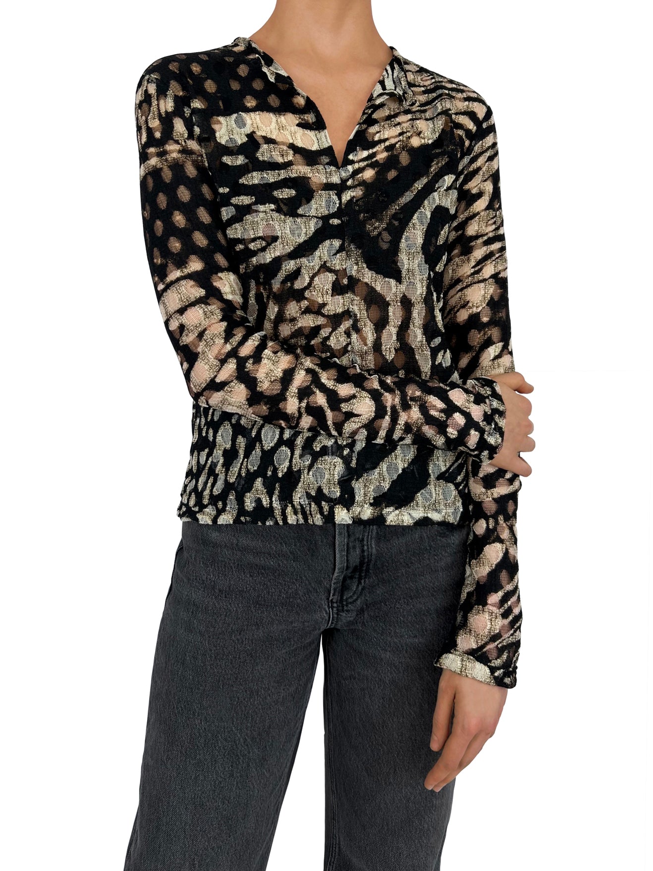 The Marble Tulle Top