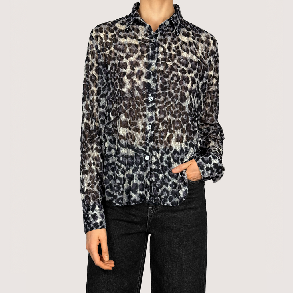 Leopard Tulle Shirt