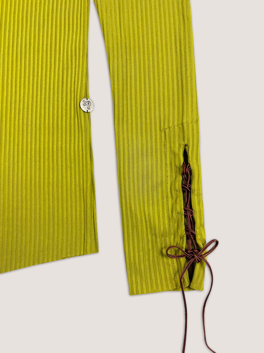 The Lace-up Ribbed Top