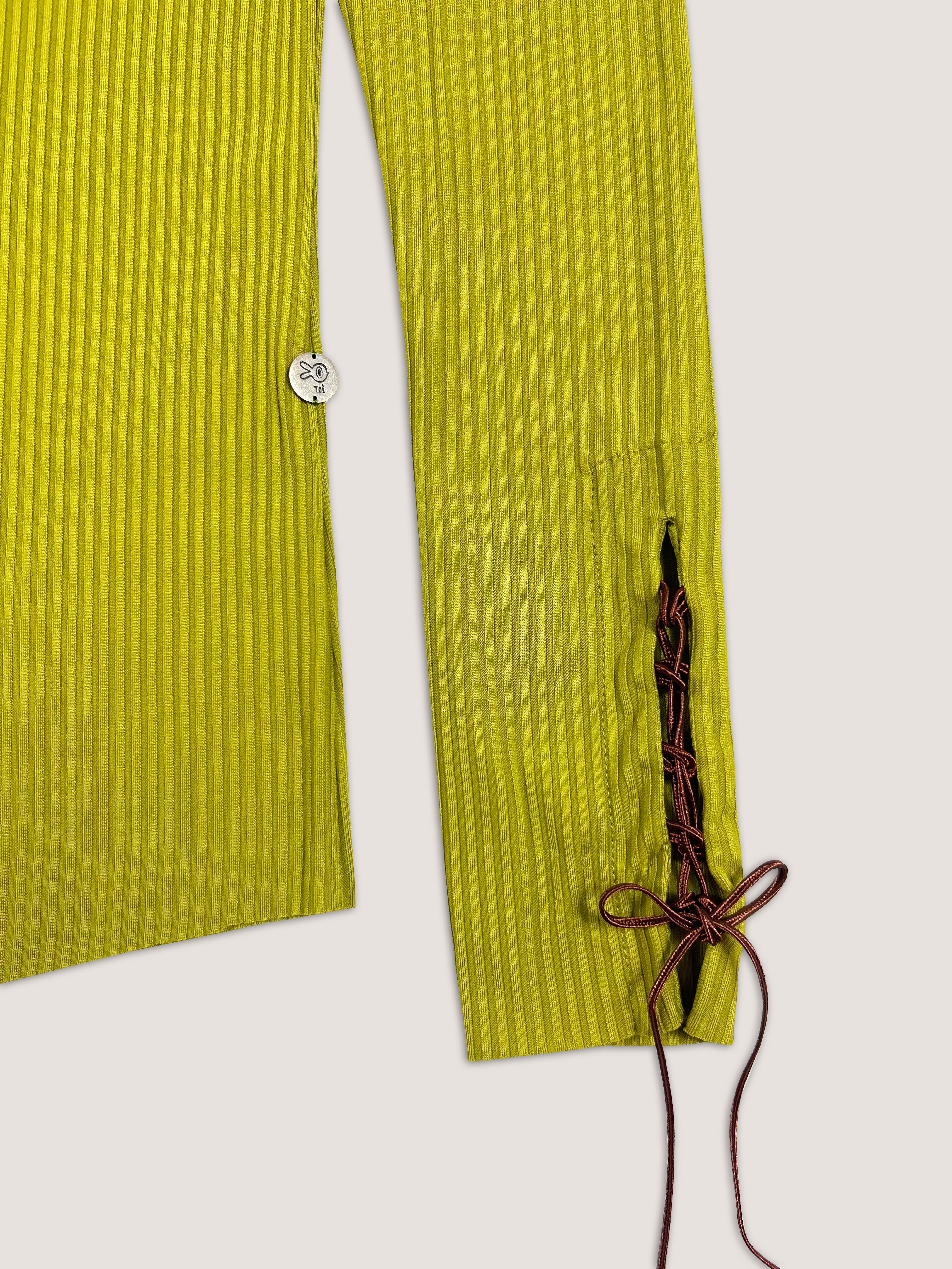 The Lace-up Ribbed Top