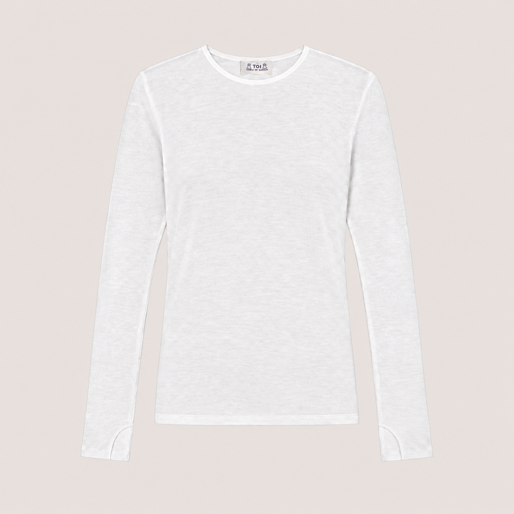 Camiseta de punto en viscosa (Blanco)