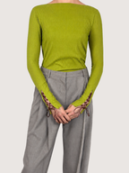 Lace-up Ribbed Top
