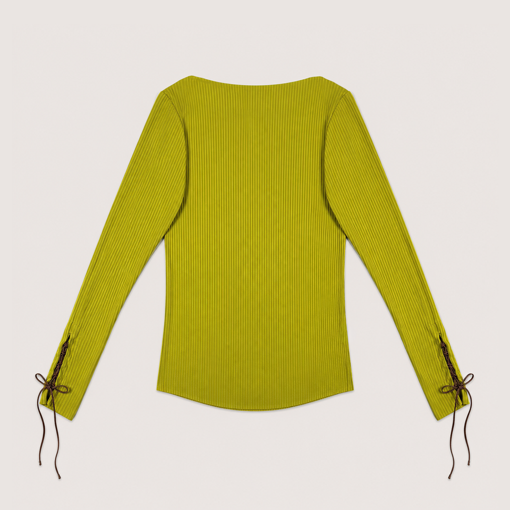 The Lace-up Ribbed Top