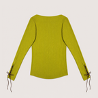 The Lace-up Ribbed Top