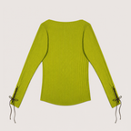 Lace-up Ribbed Top