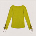 The Lace-up Ribbed Top
