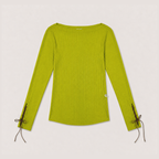 Lace-up Ribbed Top