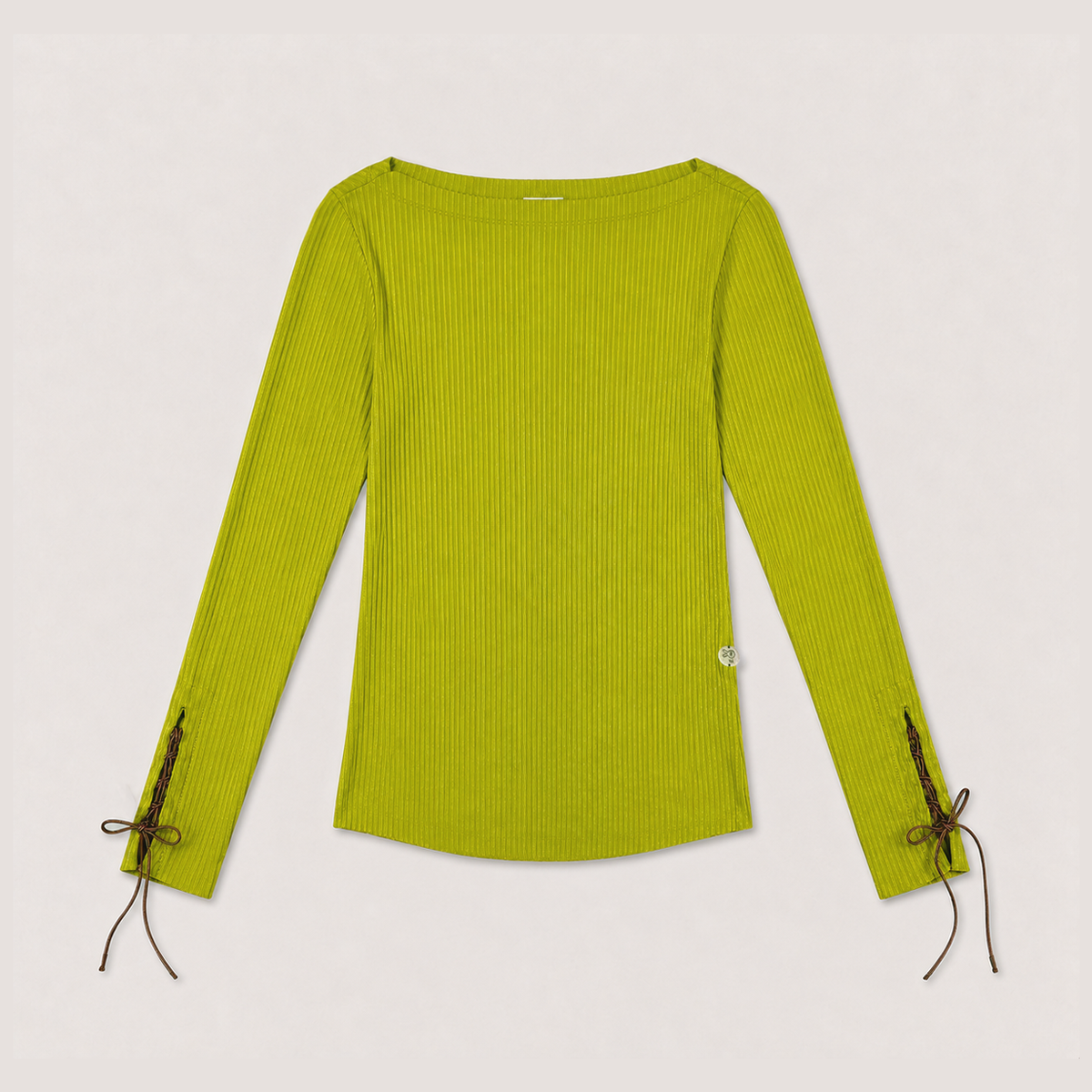 Lace-up Ribbed Top