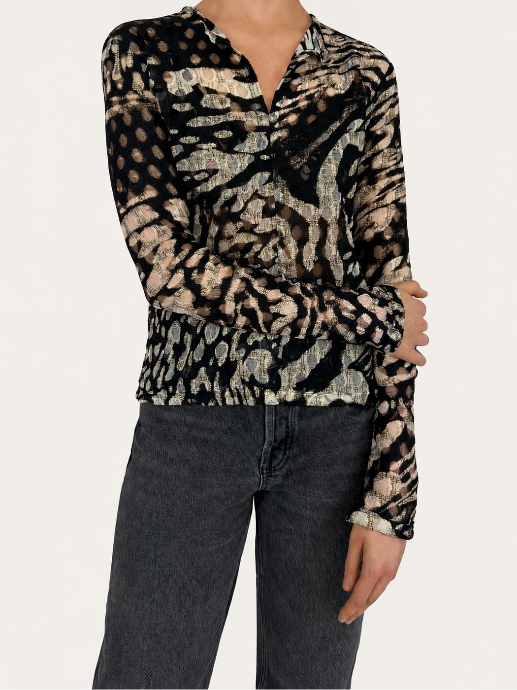 Marble Tulle Top