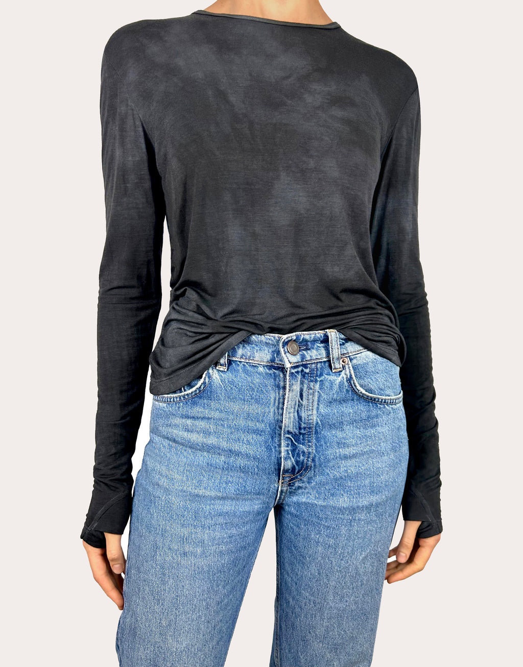 Camiseta en viscosa con guante (Charcoal)