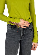 The Lace-up Ribbed Top