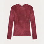 Camiseta en viscosa con guante (vintage burgundy)