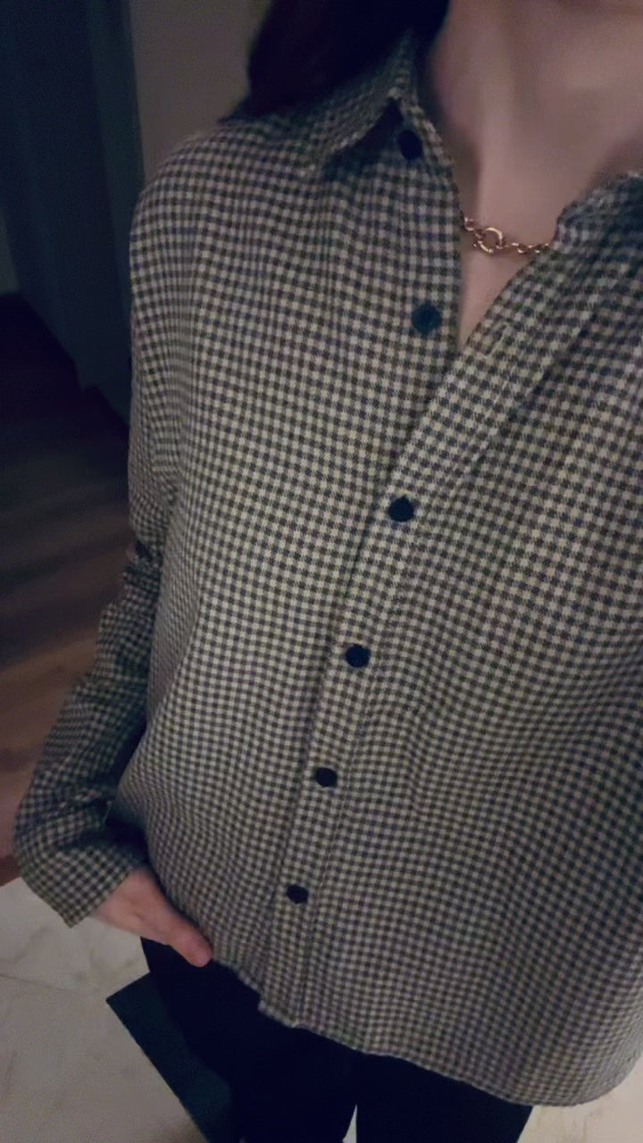 Camisa en jacquard de algodón