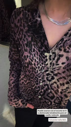 Blusa en tul estampado
