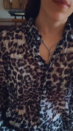 Camisa en tul estampado