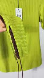 Lace-up Ribbed Top